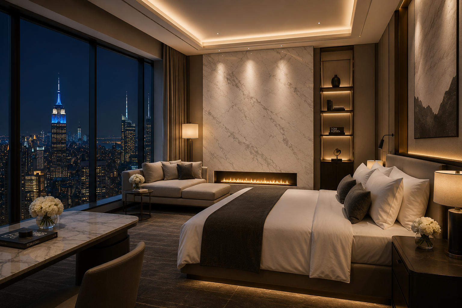 Luxury hotel stone wall application